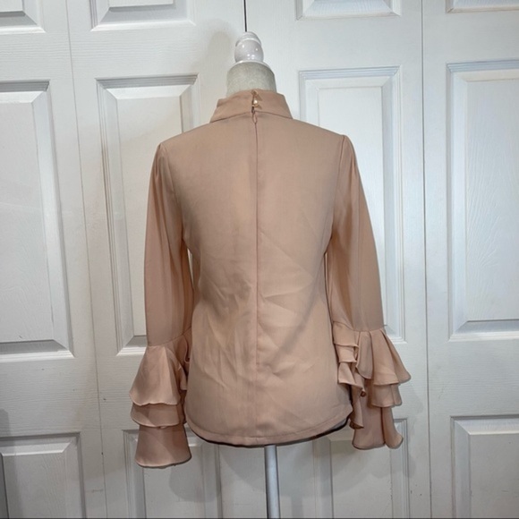 Gracia Ruffle Sleeves Cream Blouse - Picture 4 of 5